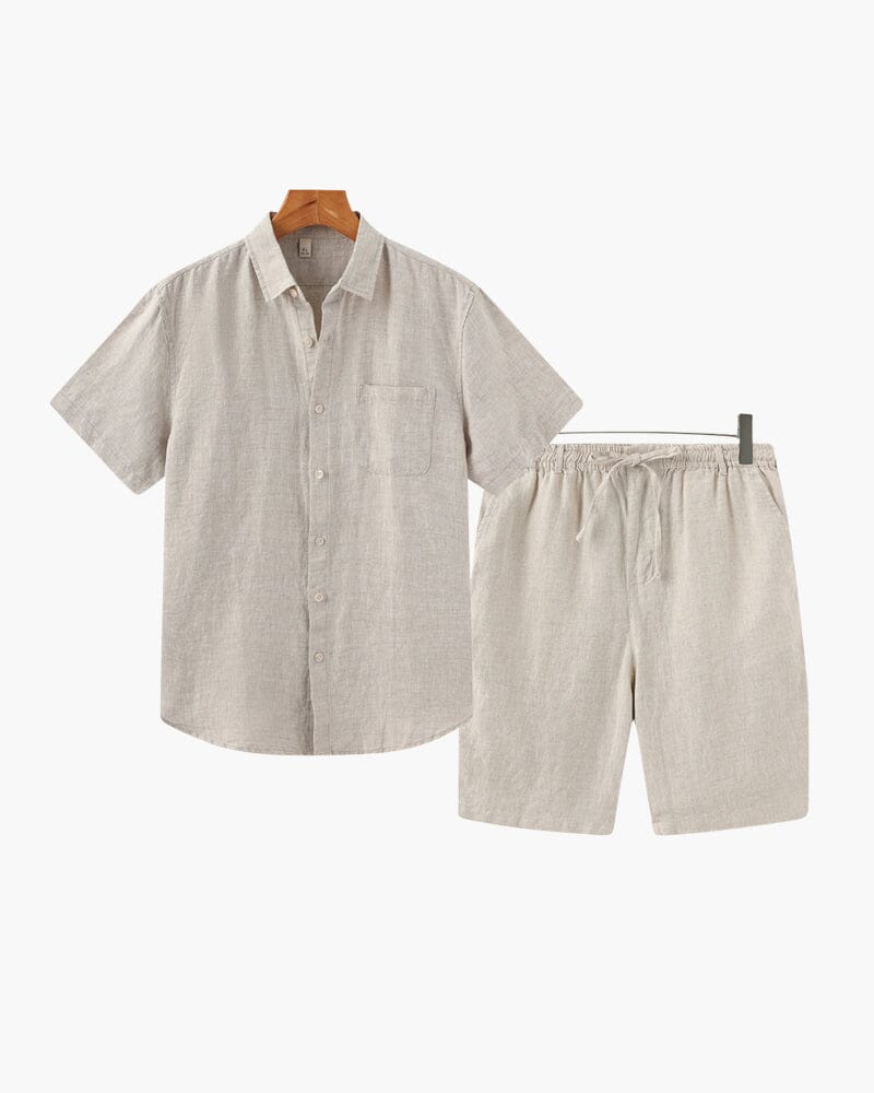 Old Money Linen Combo (Shorts) Bernard Grimberg WorldWide Beige Beige S