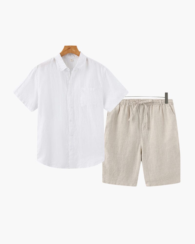 Old Money Linen Combo (Shorts) Bernard Grimberg WorldWide White Beige S