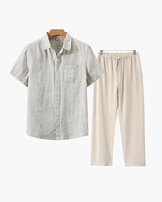 Old Money Linen Combo (Shortsleeve) Bernard Grimberg WorldWide Beige Beige XS