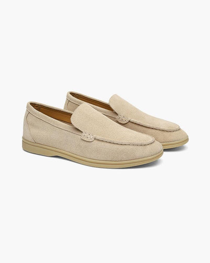 Old Money Premium Suede Loafers Bernard Grimberg Beige US 6 