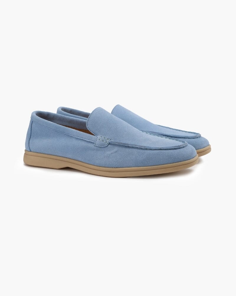 Old Money Premium Suede Loafers Bernard Grimberg Skye Blue US 6 