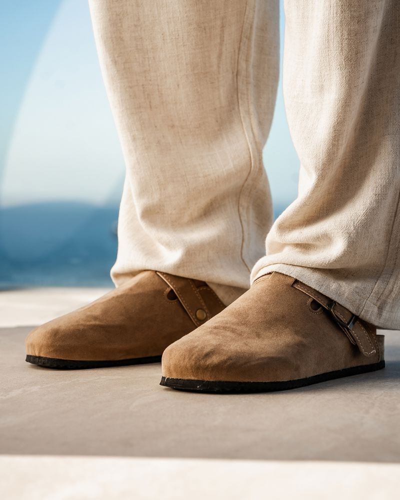 Old Money Suede Clogs Bernard Grimberg 