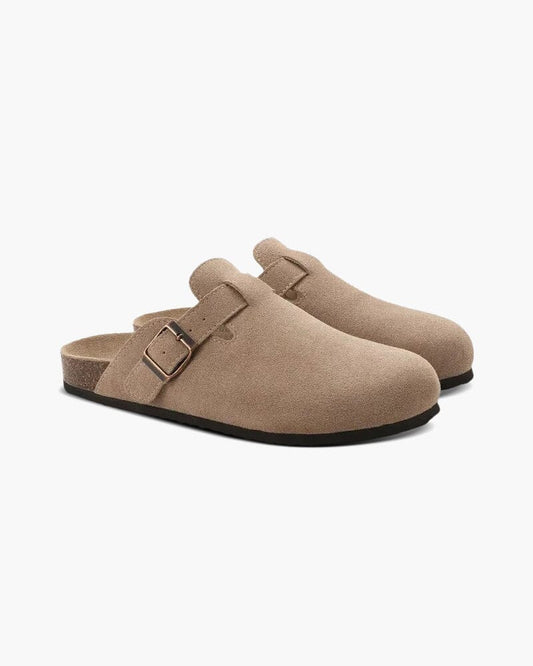 Old Money Suede Clogs Bernard Grimberg Beige US 5.5 