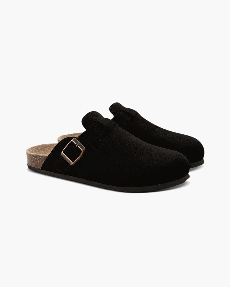 Old Money Suede Clogs Bernard Grimberg Black US 5.5 