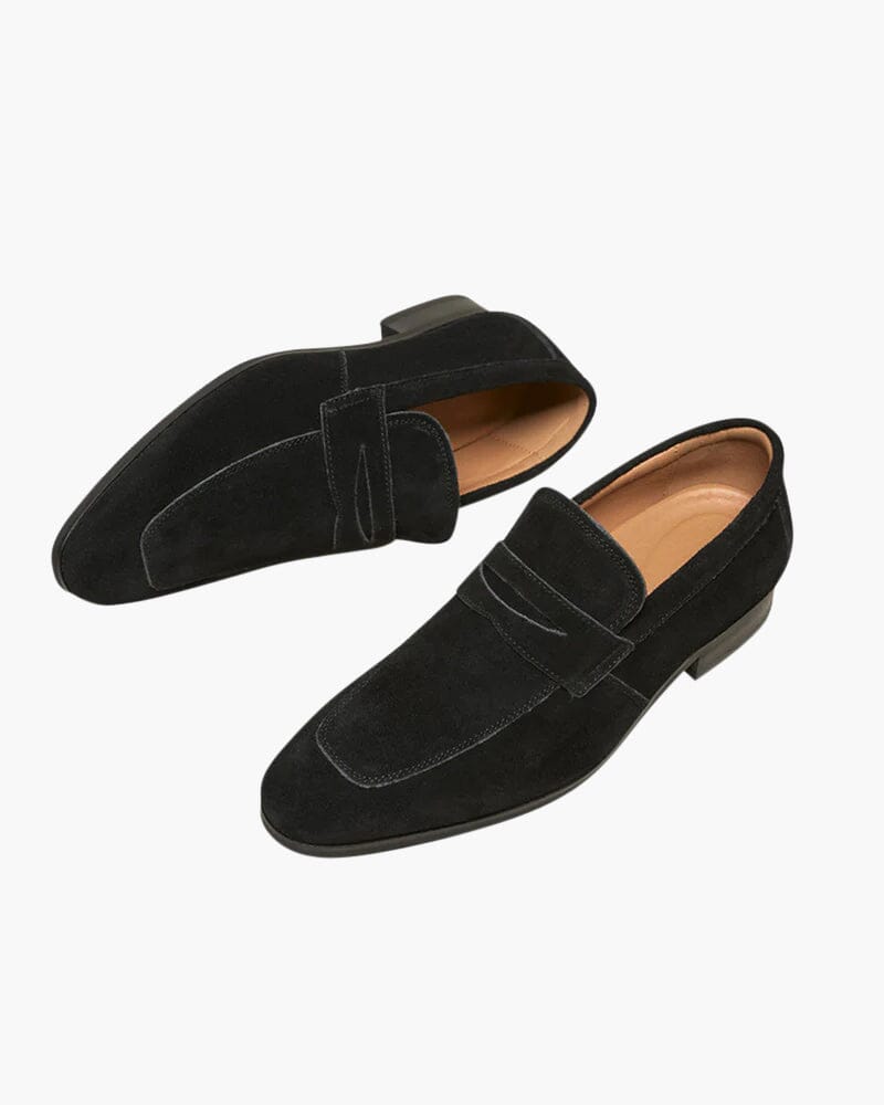 Old Money Suede Penny Loafers Bernard Grimberg 