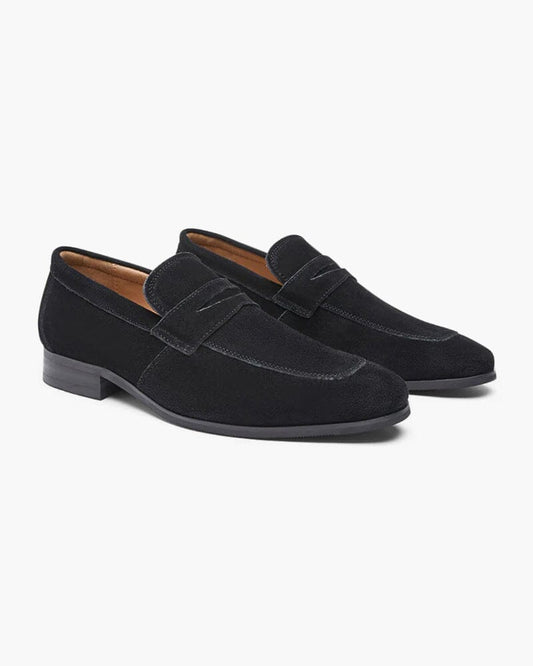 Old Money Suede Penny Loafers Bernard Grimberg Black EU 39 / US 6 / UK 5 
