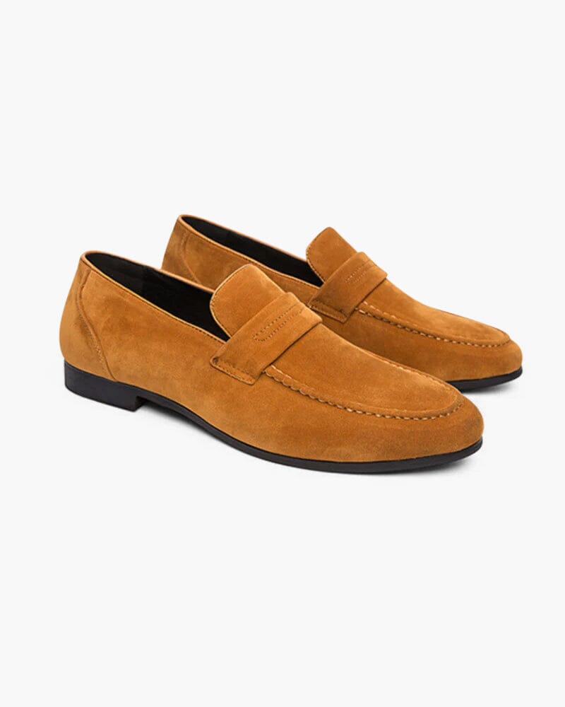 Old Money Suede Penny Loafers Bernard Grimberg Caramel EU 39 / US 6 / UK 5 