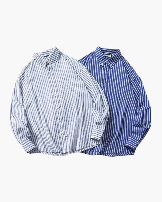 Oversized Striped Shirt oldmoneystyle 