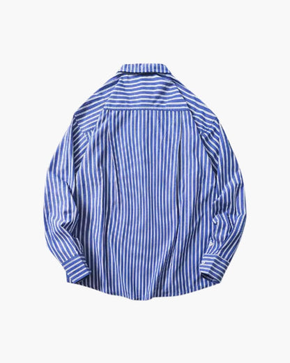 Oversized Striped Shirt oldmoneystyle 