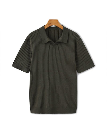 Premium Ribbed Polo Bernard Grimberg Green XS 