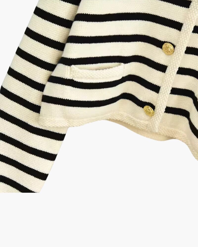 Premium Striped Wool Vest Bernard Grimberg Women 