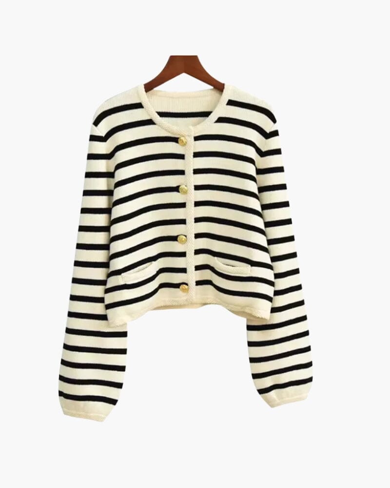 Premium Striped Wool Vest Bernard Grimberg Women Small 