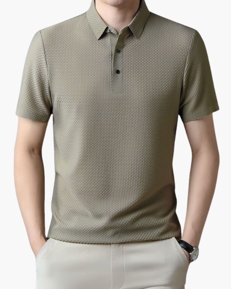 Prestigio Silk Polo (Anti-Wrinkle) Bernard Grimberg WorldWide Light Green S 