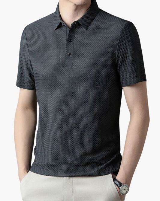 Prestigio Silk Polo (Anti-Wrinkle) Bernard Grimberg WorldWide Navy Blue S 