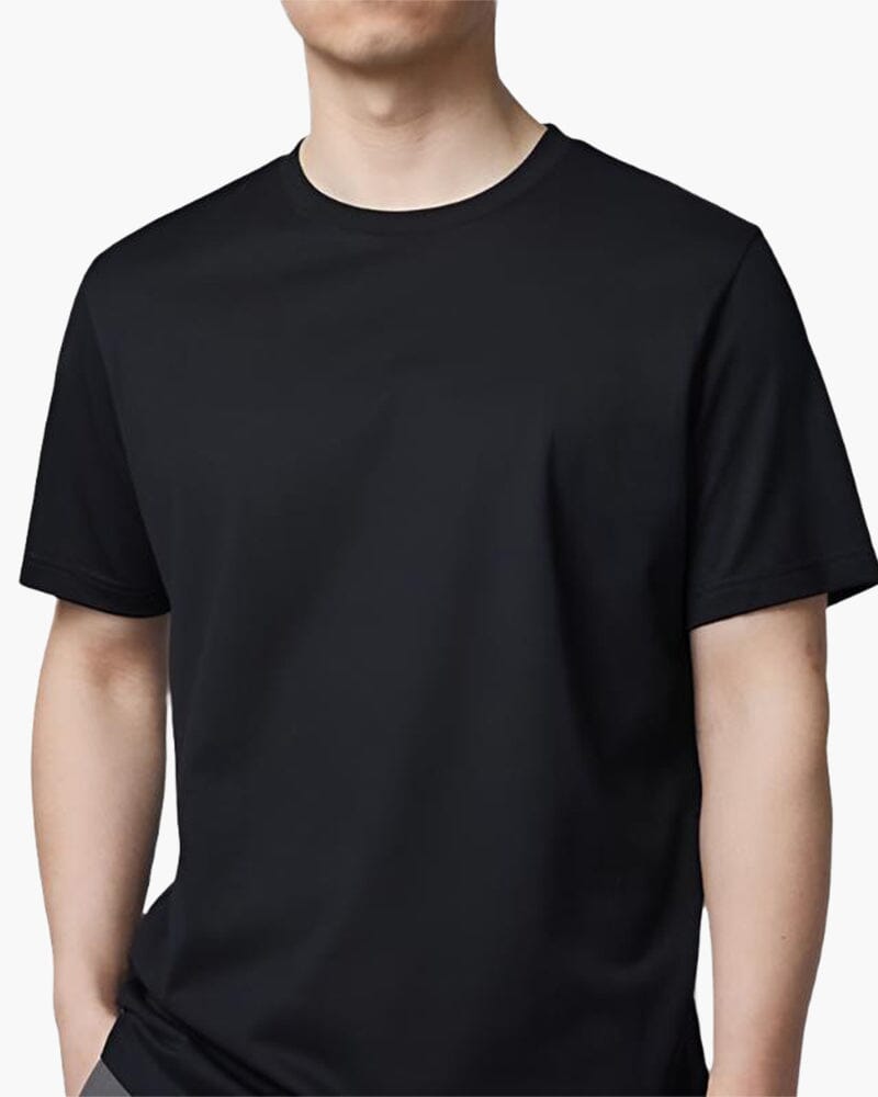 Refined Solid T-Shirt T-shirt Bernard Grimberg Black S 
