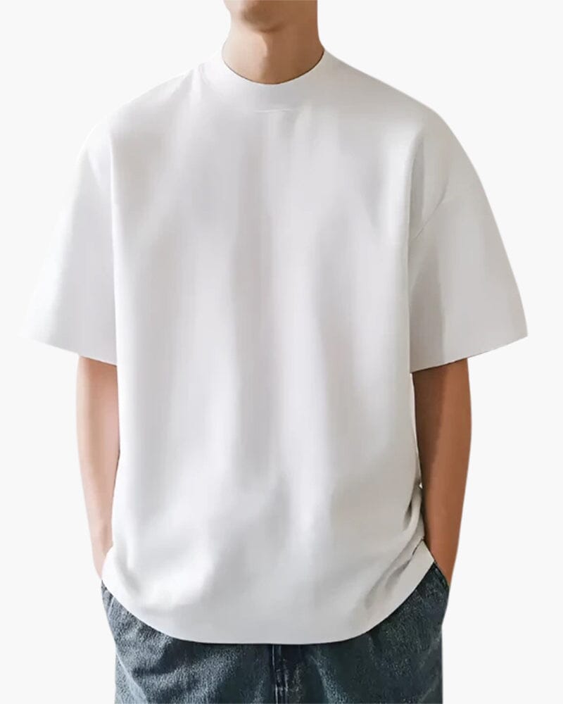 Refined Solid T-Shirt T-shirt Bernard Grimberg White S 
