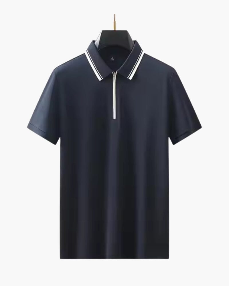 Ridgeway Zip Polo T-shirt Bernard Grimberg Navy XS 