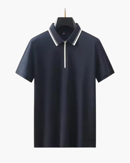 Ridgeway Zip Polo T-shirt Bernard Grimberg Navy XS 