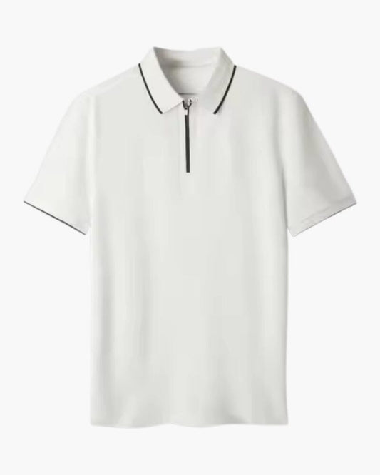 Ridgeway Zip Polo T-shirt Bernard Grimberg White XS 