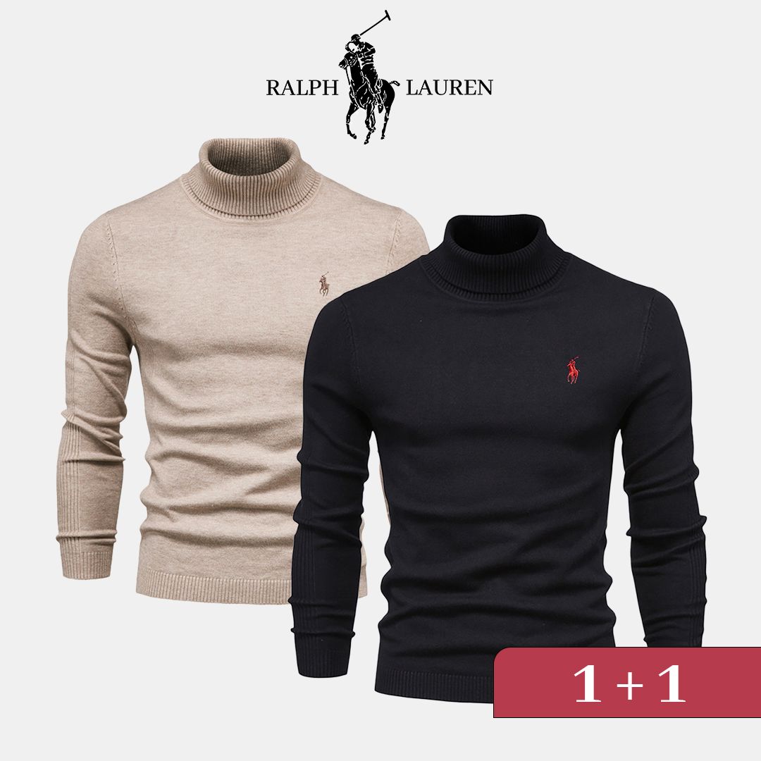 R&L 1+1 Turtleneck Sweater (CLEARANCE) Bernard Grimberg S Beige 