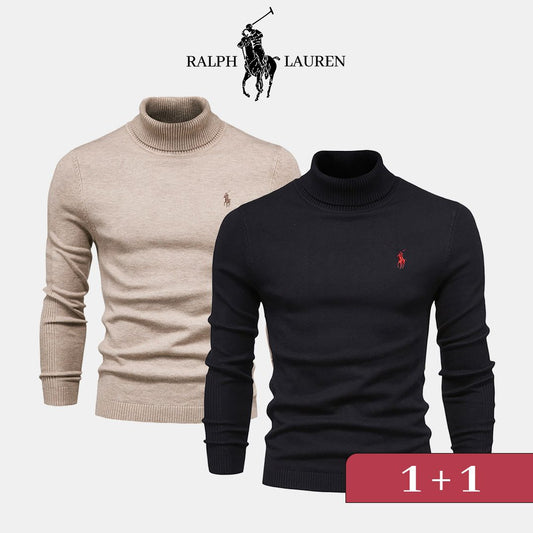 R&L 1+1 Turtleneck Sweater (CLEARANCE) Bernard Grimberg S Beige 
