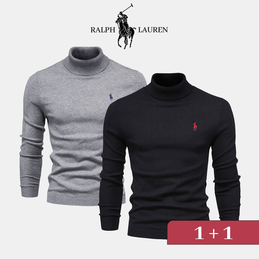 R&L 1+1 Turtleneck Sweater (CLEARANCE) Bernard Grimberg S Black 