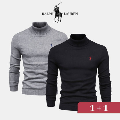 R&L 1+1 Turtleneck Sweater (CLEARANCE) Bernard Grimberg S Black 