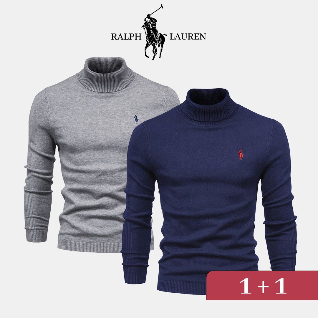 R&L 1+1 Turtleneck Sweater (CLEARANCE) Bernard Grimberg S Gray 