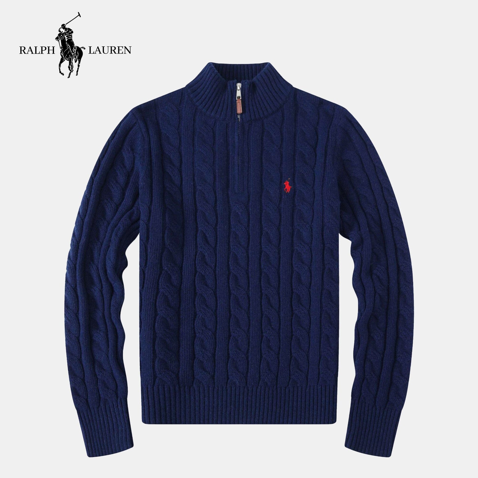 RL Cashmere Cable Sweater (CLEARANCE) Bernard Grimberg Deep Blue M 