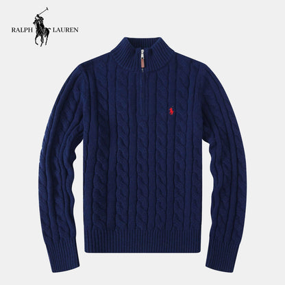 RL Cashmere Cable Sweater (CLEARANCE) Bernard Grimberg Deep Blue M 