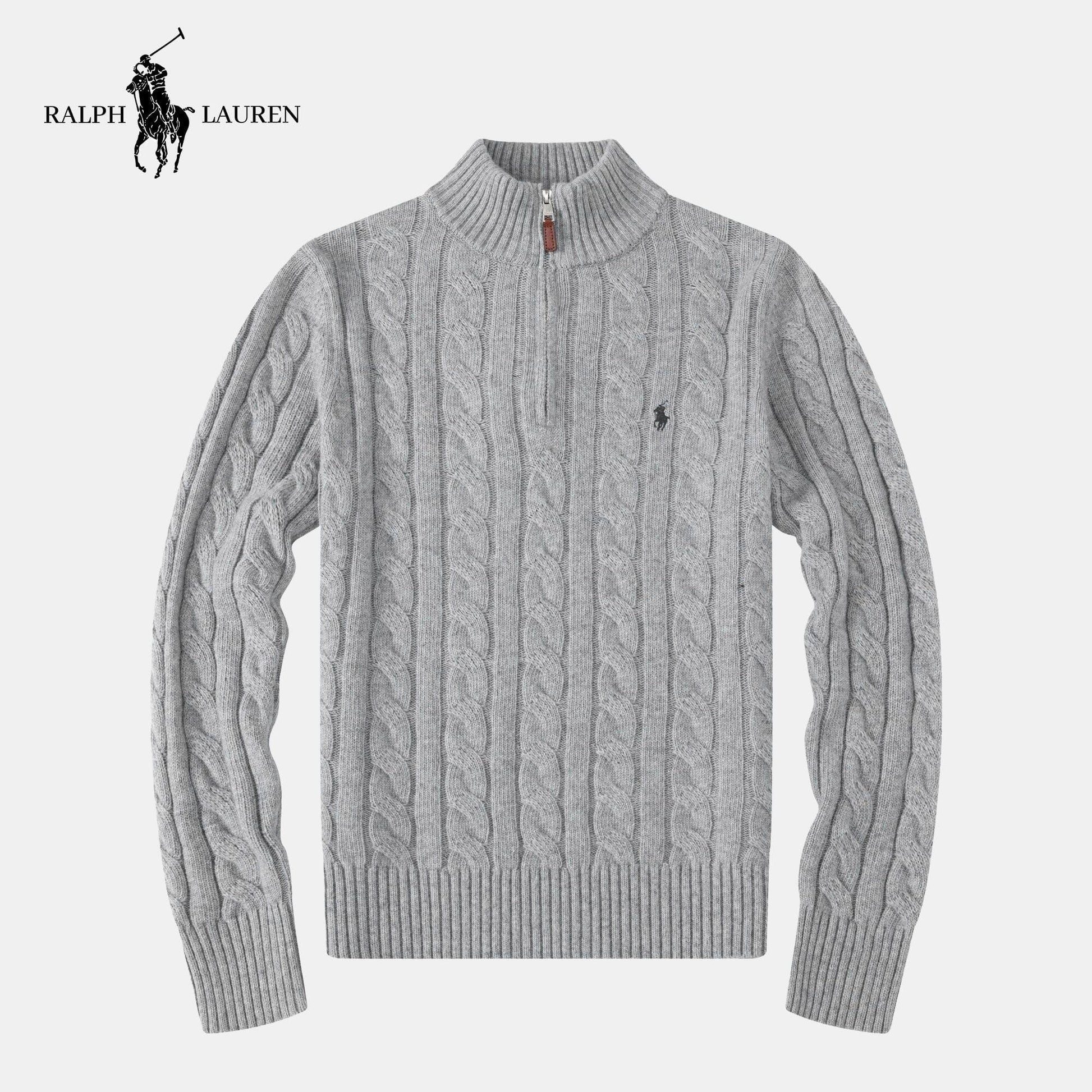 RL Cashmere Cable Sweater (CLEARANCE) Bernard Grimberg Subtle Gray M 