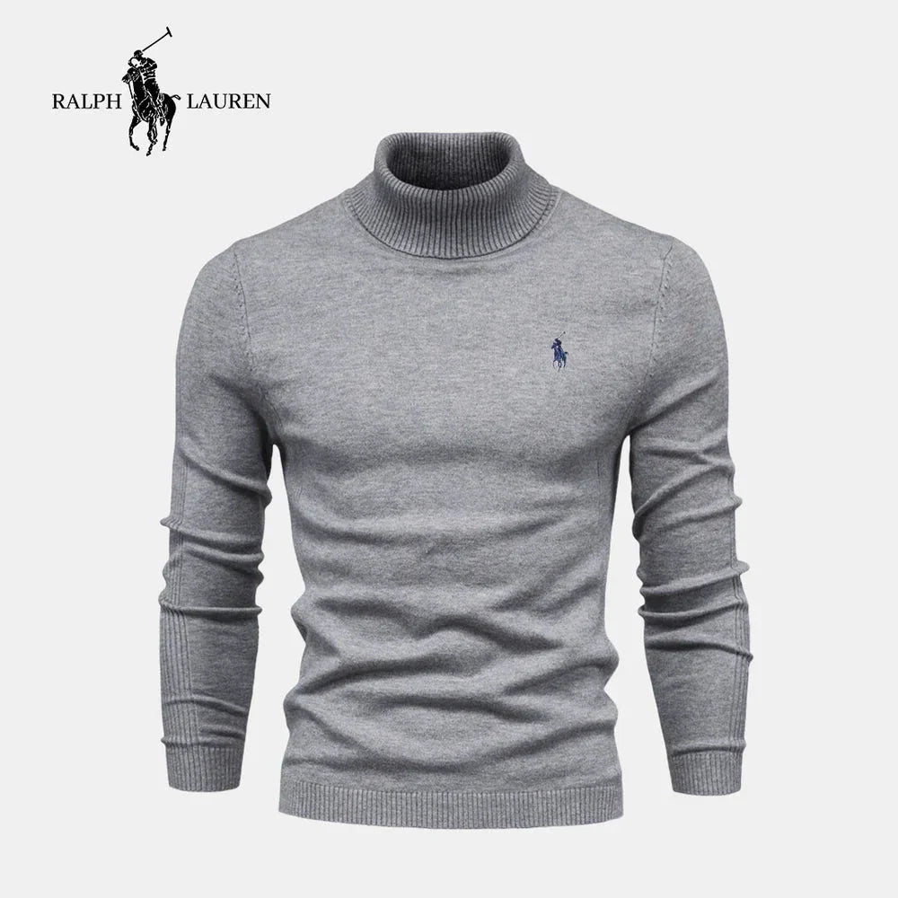 R&L Turtleneck Sweater (CLEARANCE) Bernard Grimberg Gray S 