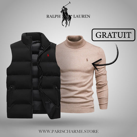 R&L Vest + Free Sweater (CLEARANCE) Bernard Grimberg Black Beige M