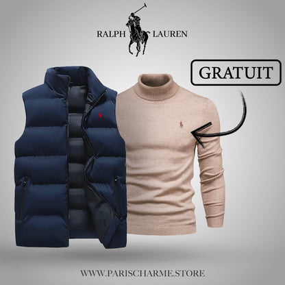 R&L Vest + Free Sweater (CLEARANCE) Bernard Grimberg Blue Beige M