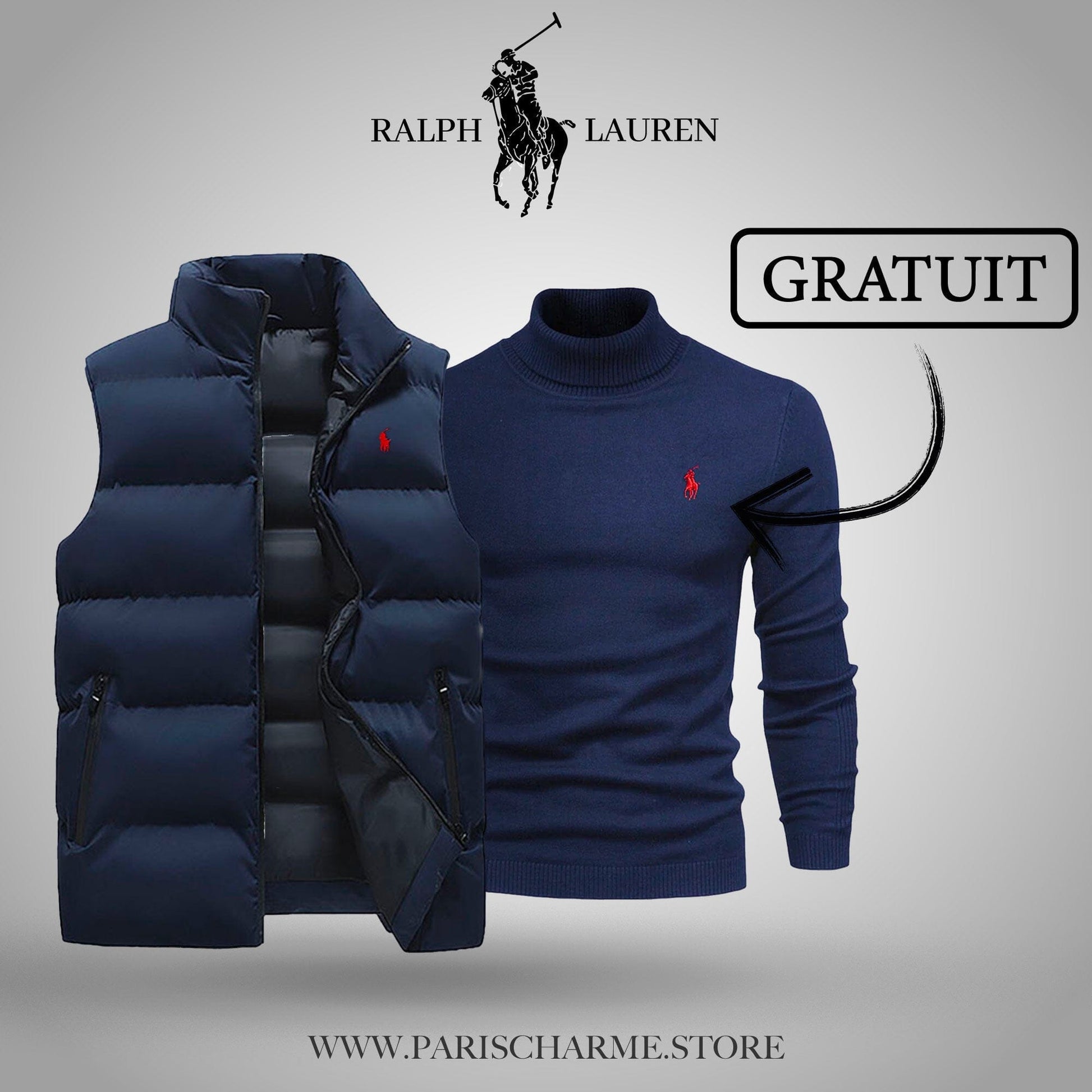 R&L Vest + Free Sweater (CLEARANCE) Bernard Grimberg Blue Blue M