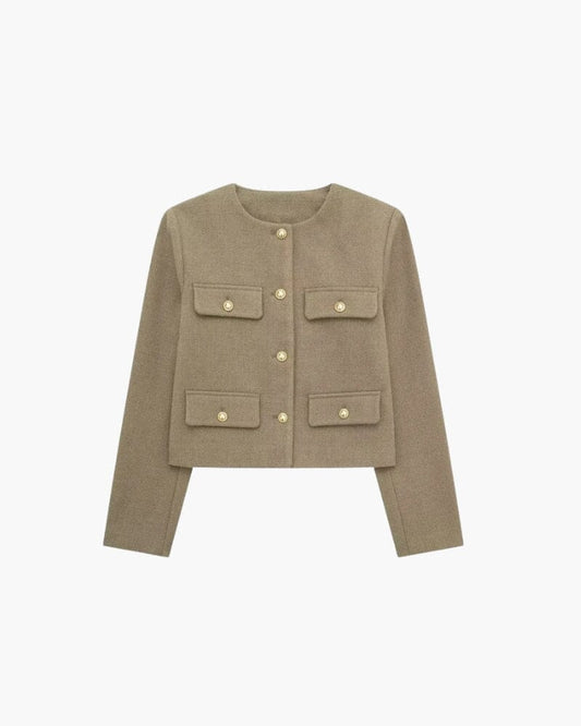Savile Crop Blazer Bernard Grimberg Women Brown XS 