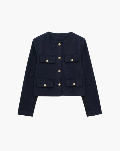 Savile Crop Blazer Bernard Grimberg Women Navy XS 