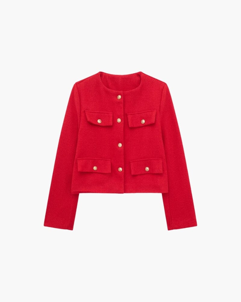 Savile Crop Blazer Bernard Grimberg Women Red XS 