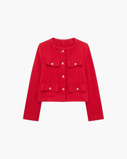 Savile Crop Blazer Bernard Grimberg Women Red XS 