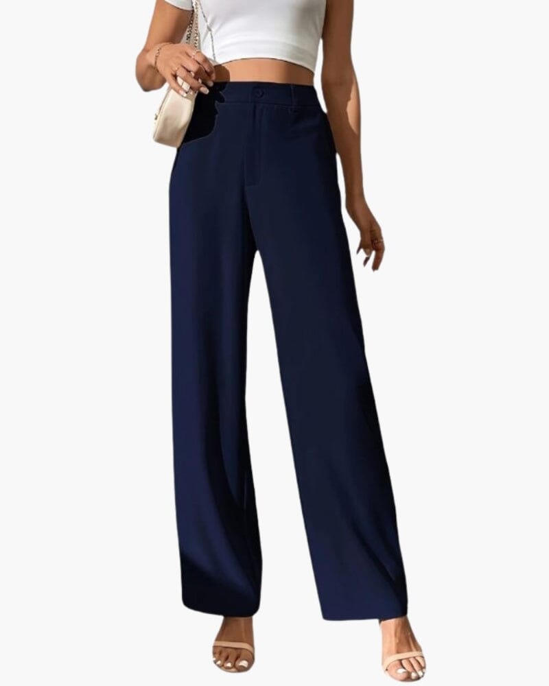 Serena Wide-Leg Trousers Bernard Grimberg Women Navy S 