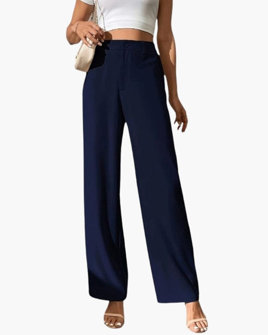 Serena Wide-Leg Trousers Bernard Grimberg Women Navy S 