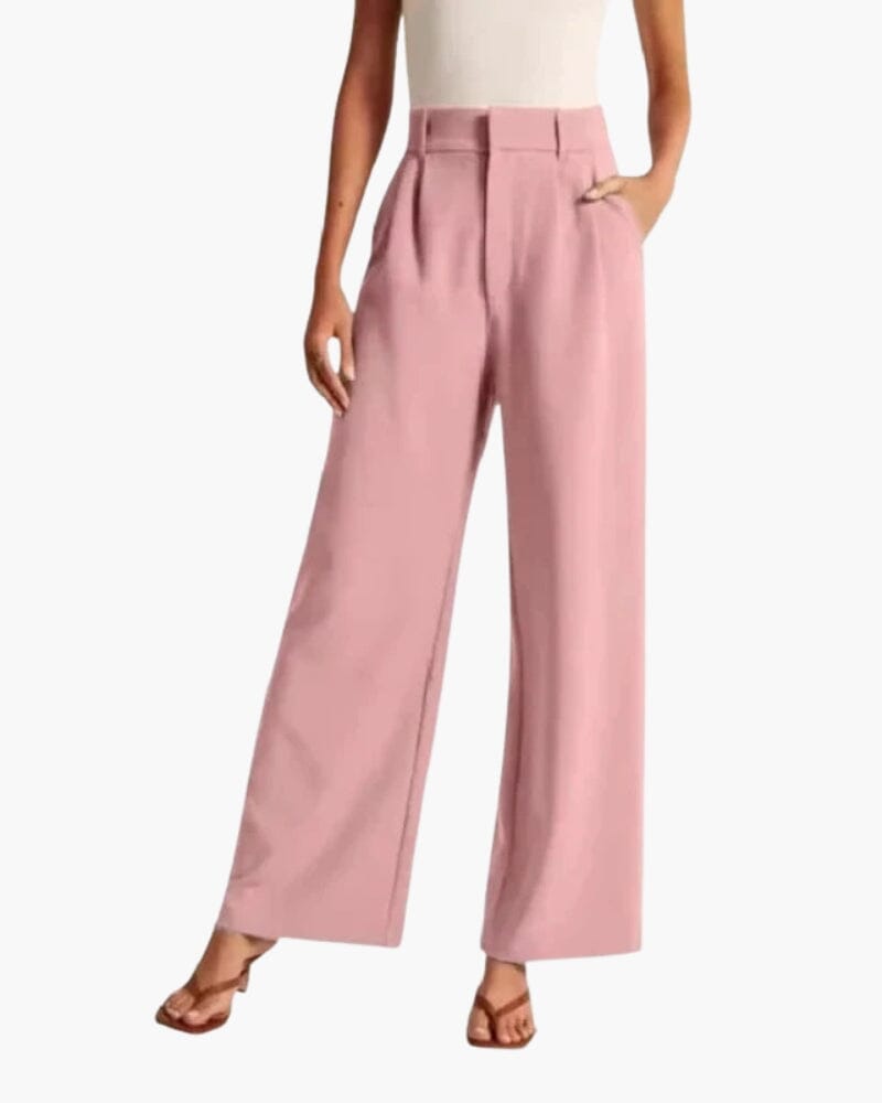 Serena Wide-Leg Trousers Bernard Grimberg Women Pink S 