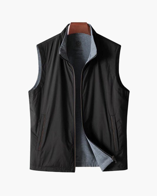 Slim Cut Fleece Bodywarmer Bernard Grimberg Black S 