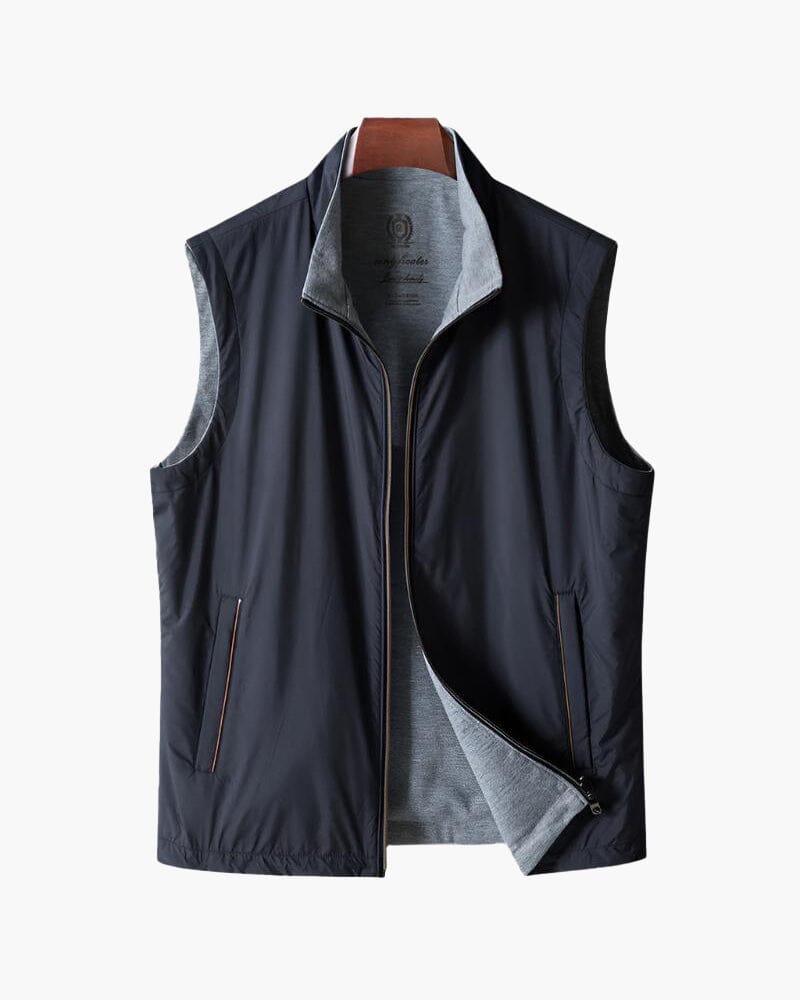 Slim Cut Fleece Bodywarmer Bernard Grimberg Navy S 