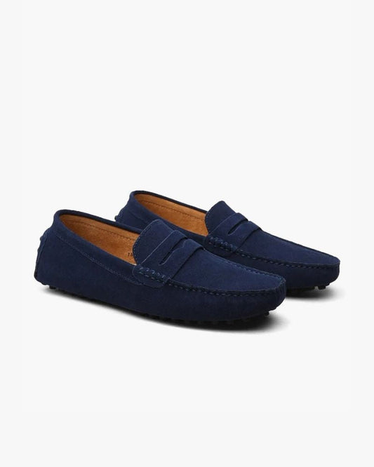 Suede Driver Loafers Bernard Grimberg Marine Blue EU 38 / UK 5 / US 5.5 