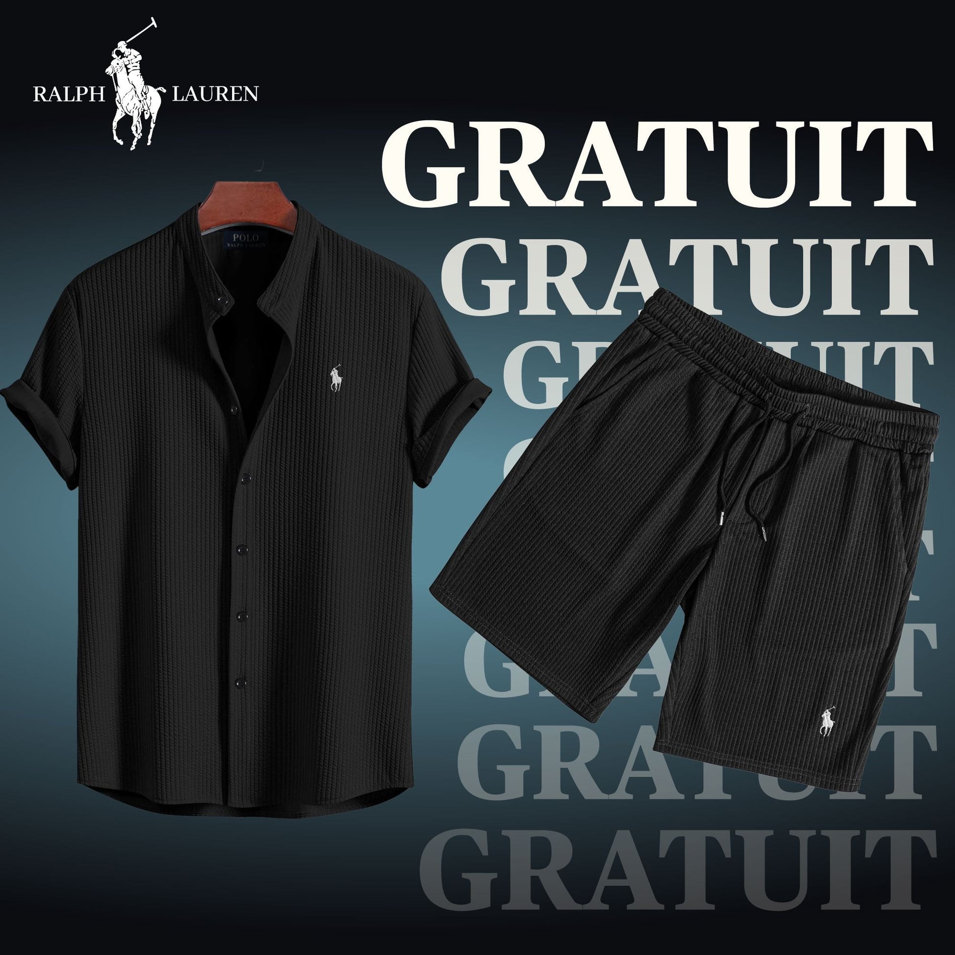 SUMMER OFFER (BUY A SHIRT = GET A FREE SHORT) Bernard Grimberg Black S 