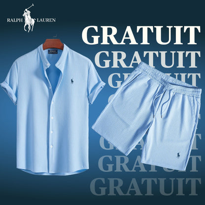 SUMMER OFFER (BUY A SHIRT = GET A FREE SHORT) Bernard Grimberg Blue S 