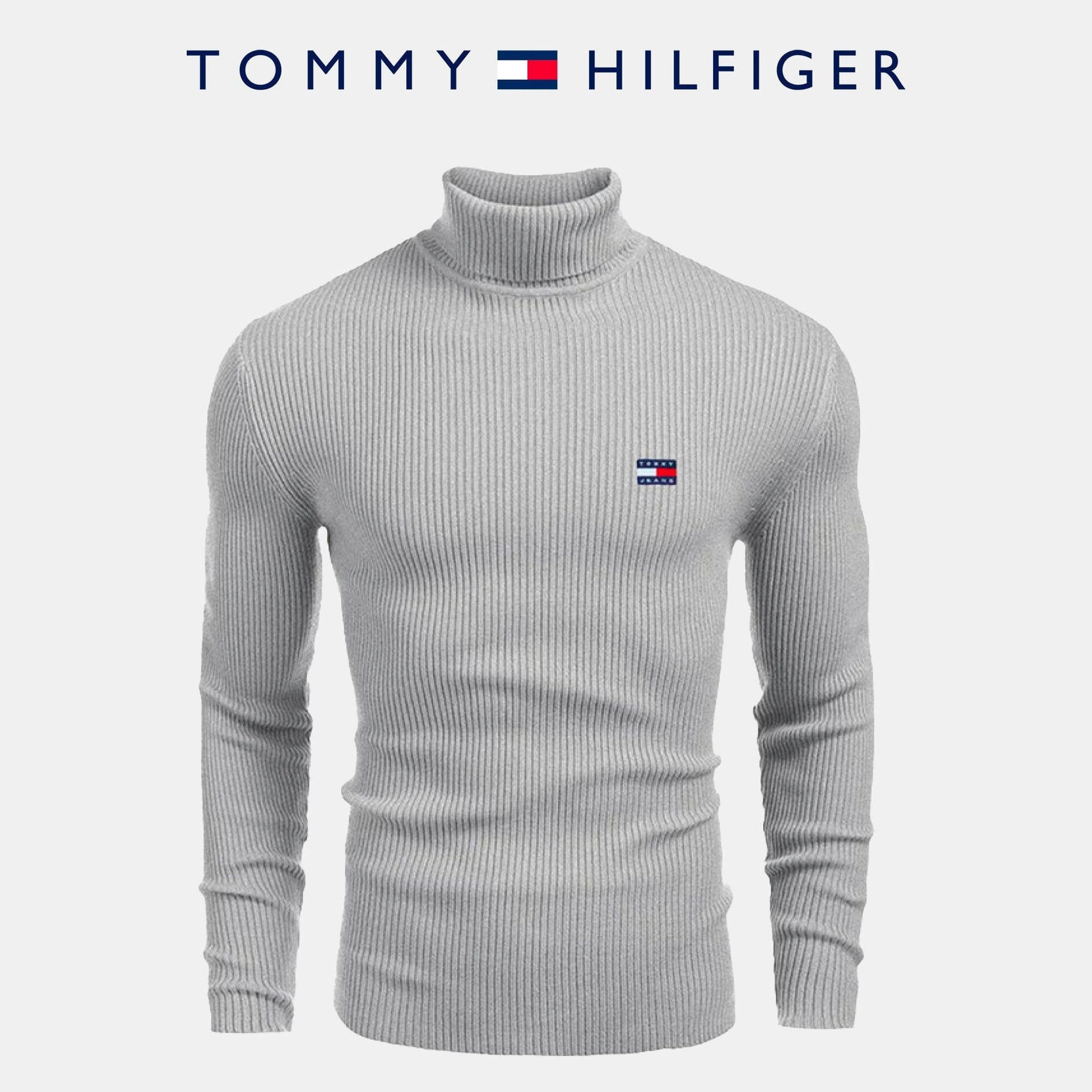 TH Turtleneck Sweater Bernard Grimberg Gray M 