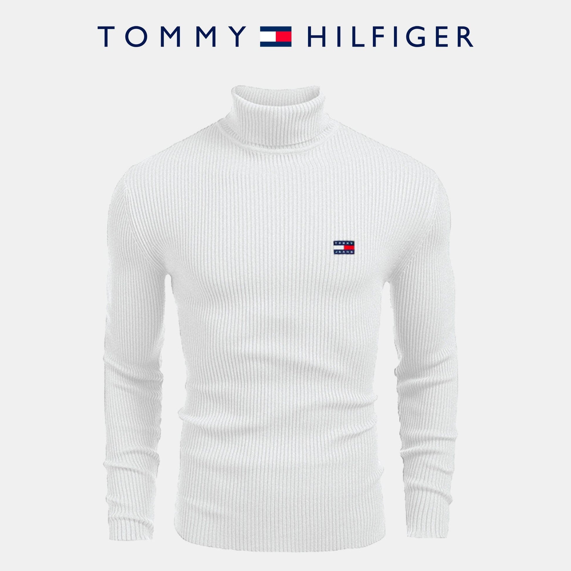 TH Turtleneck Sweater Bernard Grimberg White M 