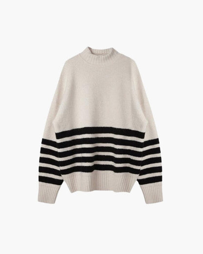 The Coastal Stripe Sweater Knitwear Bernard Grimberg Women White One size 